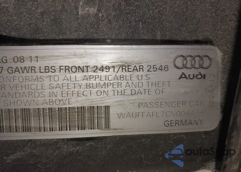 2012 Audi A4 2.0T Premium from USA, damaged, VIN WAUFFAFL7CN006415